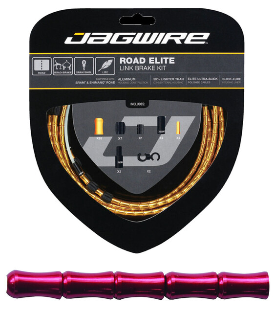 Nouveau Jagwire Pro Câble De Frein Kit Mountain SRAM//Shimano Rouge