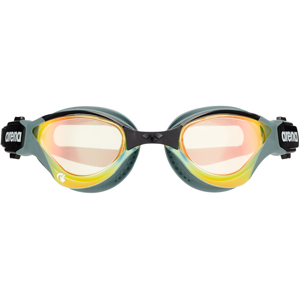 arena Cobra Tri Swipe Mirror Okulary pływackie, żółty/oliwkowy