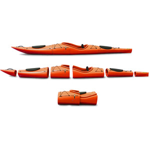 Pakayak Bluefin 14 Kayak Empaquetable, naranja naranja