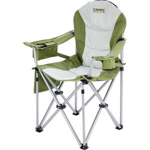 CAMPZ Chaise avec accoudoirs Deluxe, olive/gris olive/gris