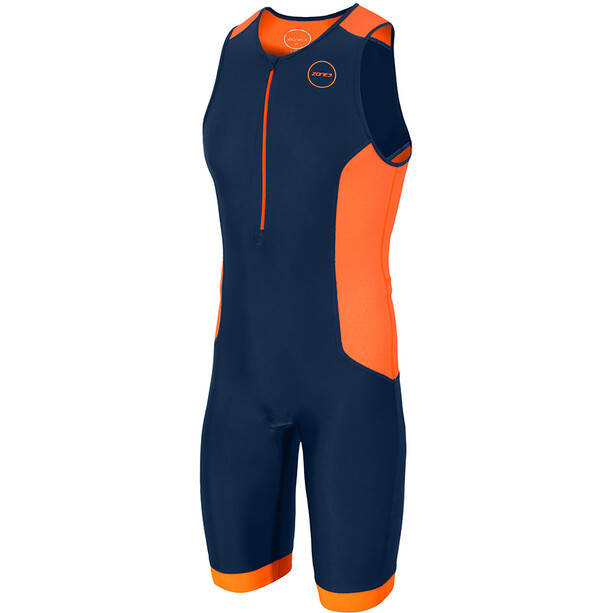 Zone3 Aquaflo Plus Strój triathlonowy Mężczyźni, niebieski/pomarańczowy