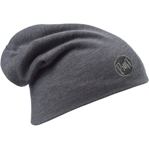 Buff Cappello pesante in lana merino morbido, grigio grigio