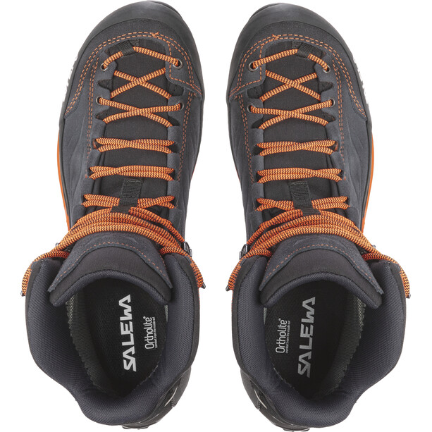 SALEWA MTN Trainer Mid GTX Shoes Men asphalt/fluo orange