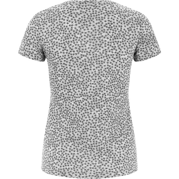 super.natural Base Print 140 V-Ausschnitt T-Shirt Damen weiß/schwarz