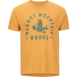 Marmot Chordata Camiseta Manga Corta Hombre, amarillo amarillo
