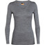 Icebreaker 200 Oasis T-shirt Manches longues Col en V Femme, gris