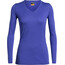 Icebreaker 200 Oasis T-shirt Manches longues Col en V Femme, bleu