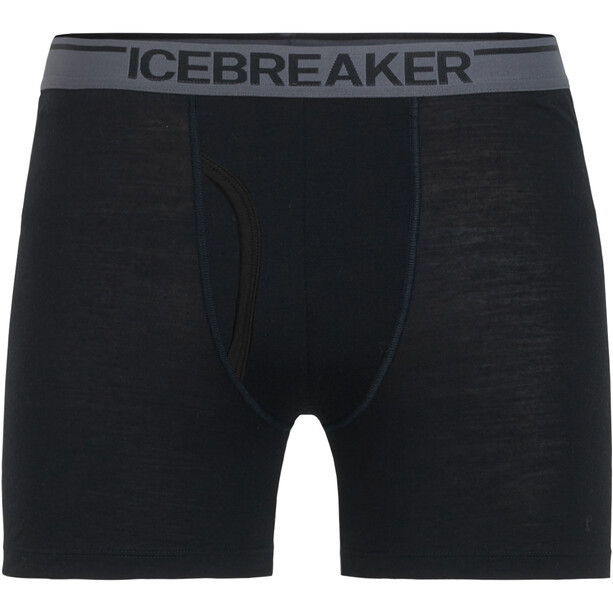 Icebreaker Anatomica Boxershorts mit Eingriff Herren schwarz