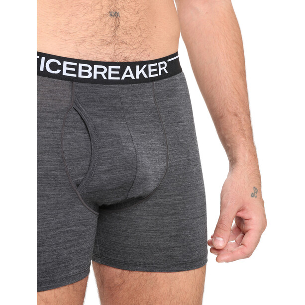 Icebreaker Anatomica Boxershorts mit Eingriff Herren grau