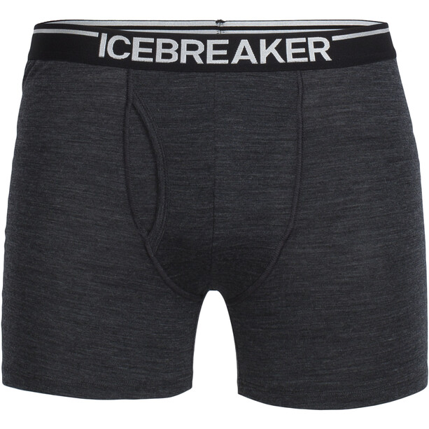 Icebreaker Anatomica Boxershorts mit Eingriff Herren grau