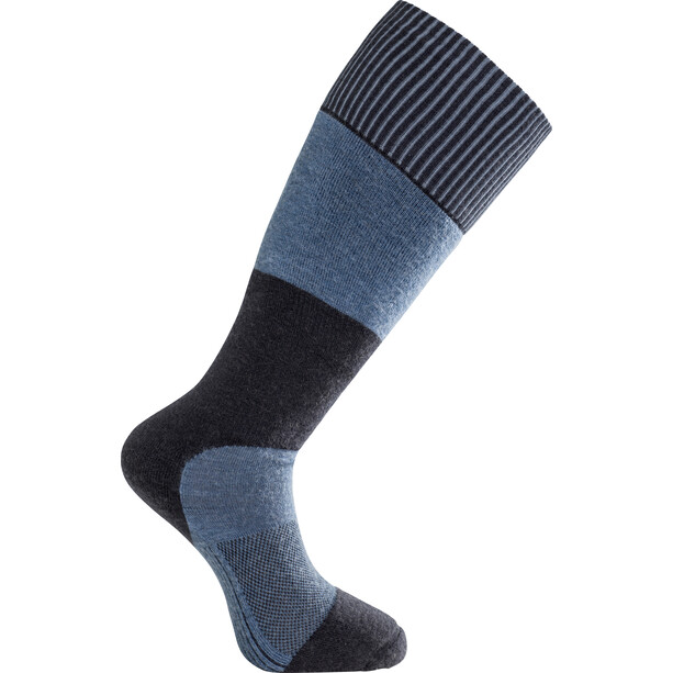 Woolpower Skilled 400 Knæhøje sokker, blå/sort