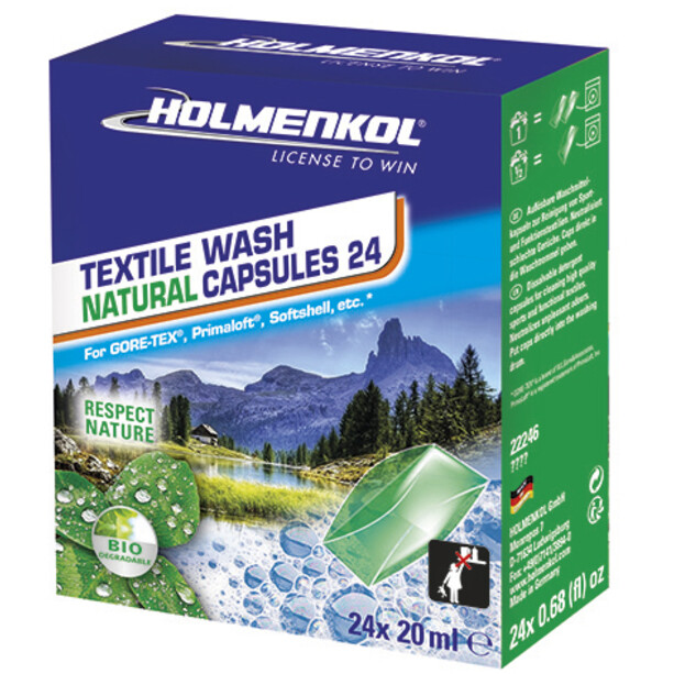 Holmenkol Textile Wash Natural Kapsler 30 x 20 ml 