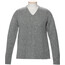 Alchemy Equipment 3GG Lambswool Tweed Relaxed Pullover Col en V Femme, gris