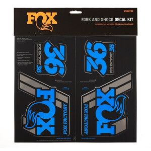 Fox Racing Shox AM Heritage Decal Kit for Fork and Shock, bleu bleu