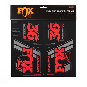 Fox Racing Shox AM Heritage Sticker Set für Federgabel und Dämpfer rot rot