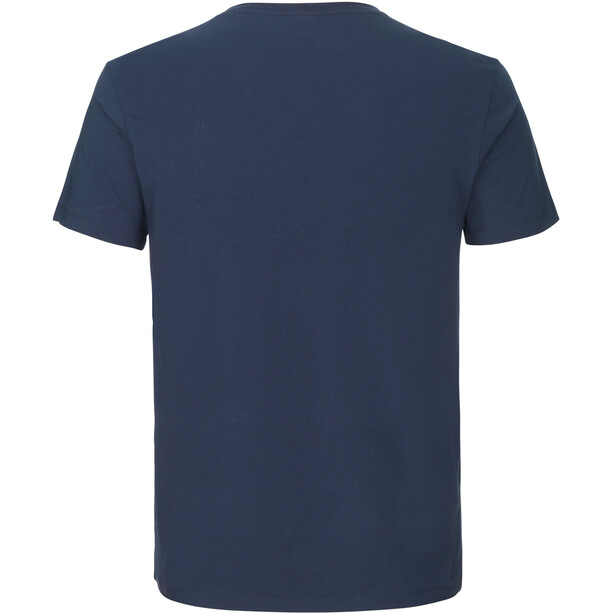 GripGrab Racing Stripe Kurzarm T-Shirt Bio Baumwolle blau
