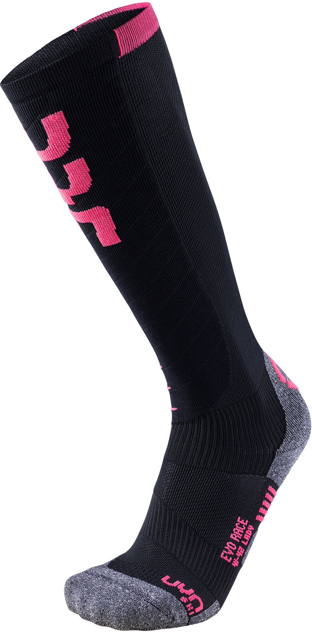UYN Evo Race Ski Socken Damen schwarz/pink