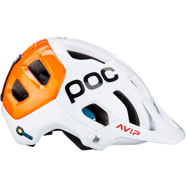 POC Tectal Race Spin NFC Kask, biały/pomarańczowy