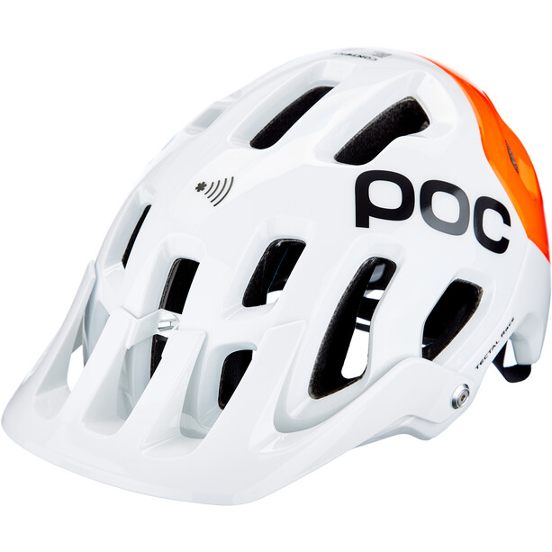 POC Tectal Race Spin NFC Casco, bianco/arancione