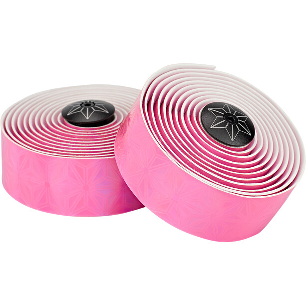 Supacaz Prizmatik Handlebar Tape with Ano Black Plugs pink