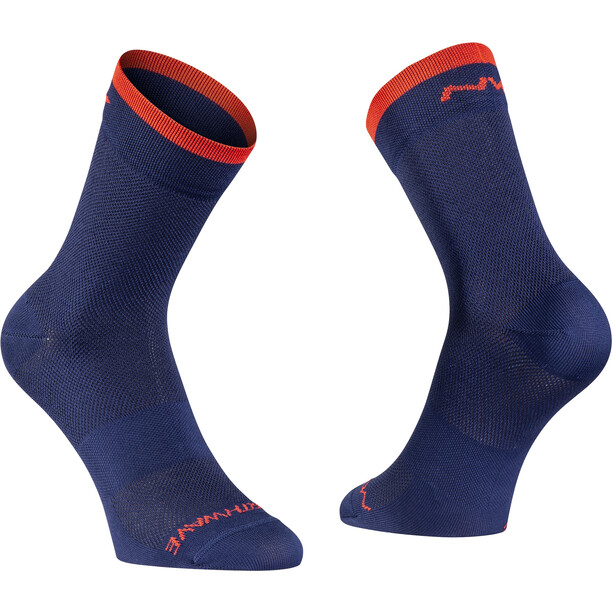 Northwave Origin Hohe Socken blau/rot