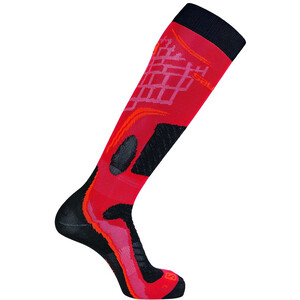 Salomon X Pro Ski Socken rot/schwarz