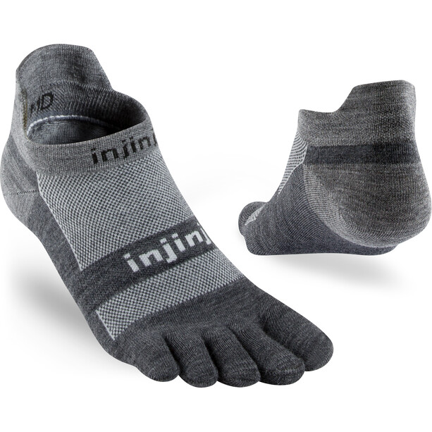 Injinji Run Lightweight No-Show Socks grå