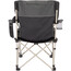 CAMPZ Lounger Chaise pliante avec repose-pieds, gris