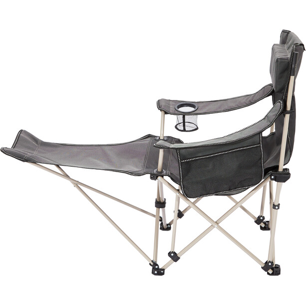 CAMPZ Lounger Vouwstoel met Voetensteun, grijs