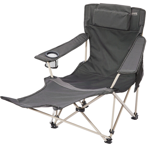 CAMPZ Lounger Vouwstoel met Voetensteun, grijs