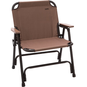 CAMPZ Chaise pliante en aluminium Simple, marron/noir marron/noir