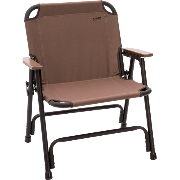CAMPZ Chaise pliante en aluminium Simple, marron/noir