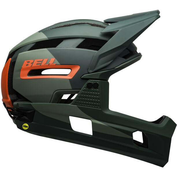 Bell Super Air R MIPS Helm, groen/oranje