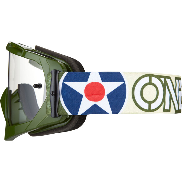O'Neal B-10 Goggles warhawk green/sand-clear