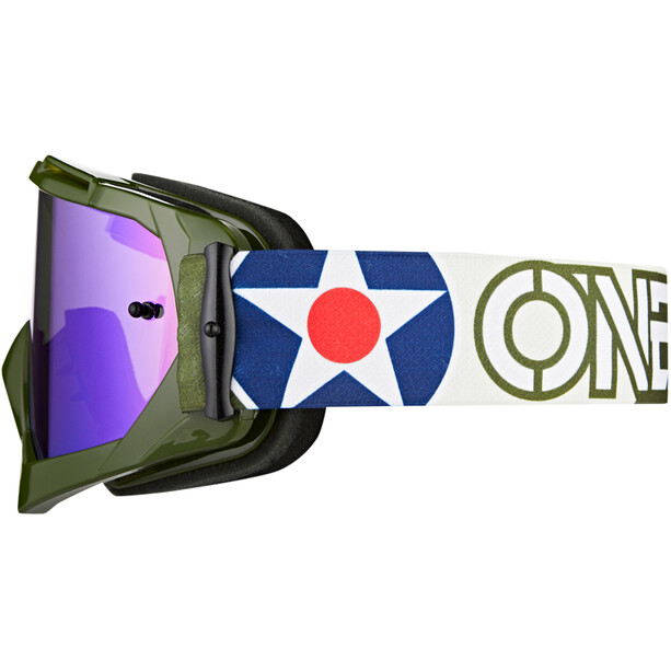 O'Neal B-10 Goggles warhawk green/sand-radium blue