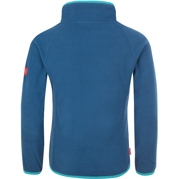 TROLLKIDS Nordland Sweat-shirt Demi-zip Enfant, bleu/vert