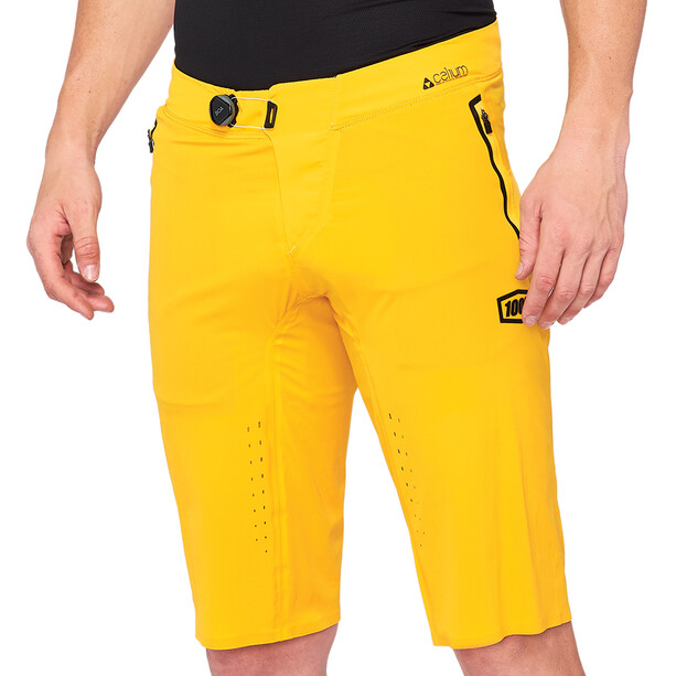 100% Celium Enduro/Trail Pantalones cortos Hombre, amarillo
