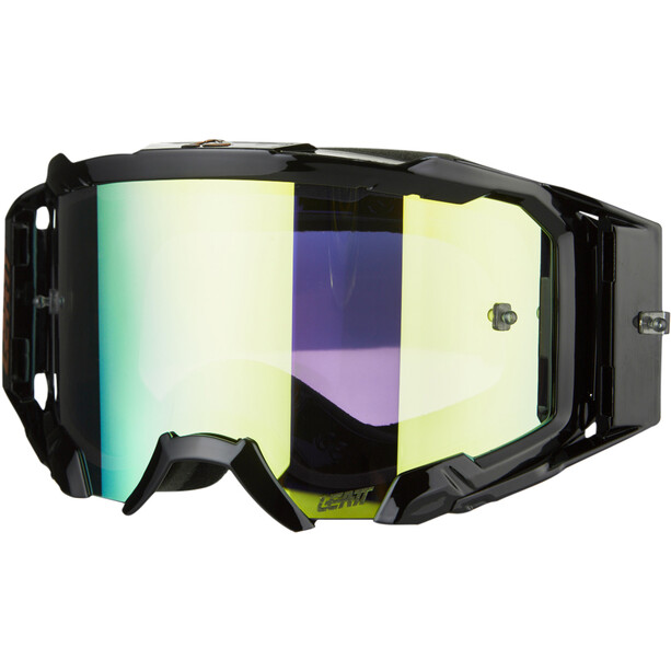 Leatt Velocity 5.5 Iriz Maschera con lenti antiappannamento a specchio, nero