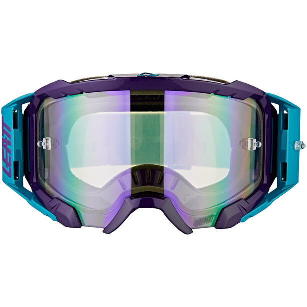 Leatt Velocity 5.5 Iriz Lunettes de protection avec lentille miroir antibuée, bleu/violet