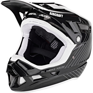 100% Aircraft DH Composite Helm schwarz/weiß schwarz/weiß