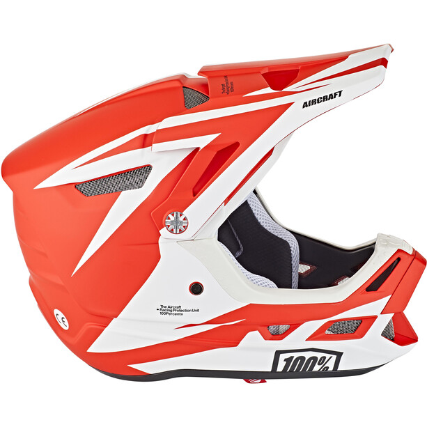 100% Aircraft DH Composite Helmet rapidbomb/red