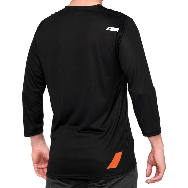 100% Airmatic Enduro/Trail Koszulka z jerseyu z rękawem 3/4 Mężczyźni, czarny/pomarańczowy
