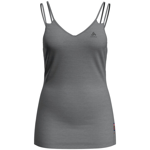 Odlo Natural + Light Suw Top V-Ausschnitt Unterhemd Damen grau