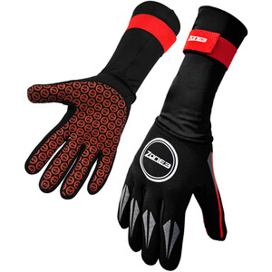 Zone3 Neoprene Swim Gloves, musta/punainen musta/punainen