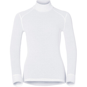 Odlo Active Warm Bl T-shirt Manches longues Col roulé Femme, blanc blanc