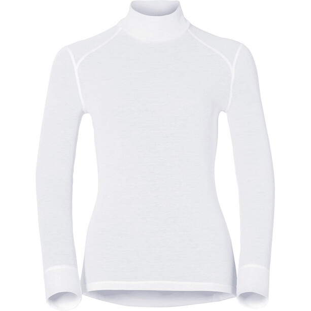Odlo Active Warm Bl T-shirt Manches longues Col roulé Femme, blanc