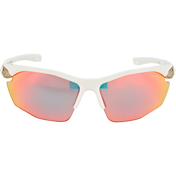 Alpina Twist Five HR QVM+ Glasses white matt-silver/rainbow mirror