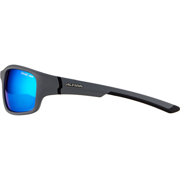 Alpina Lyron S Glasses cool grey matt-black/blue mirror