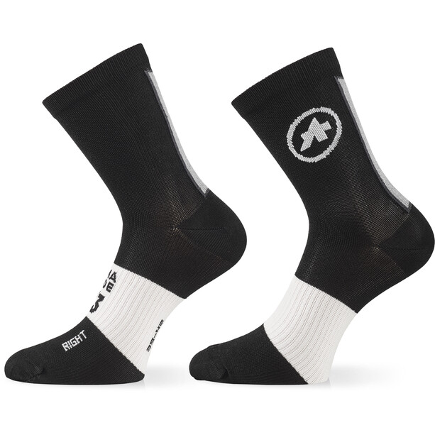 ASSOS Assosoires Socken schwarz/weiß