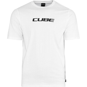 Cube Organic T skjorte Klassisk logo Herre Hvit Hvit